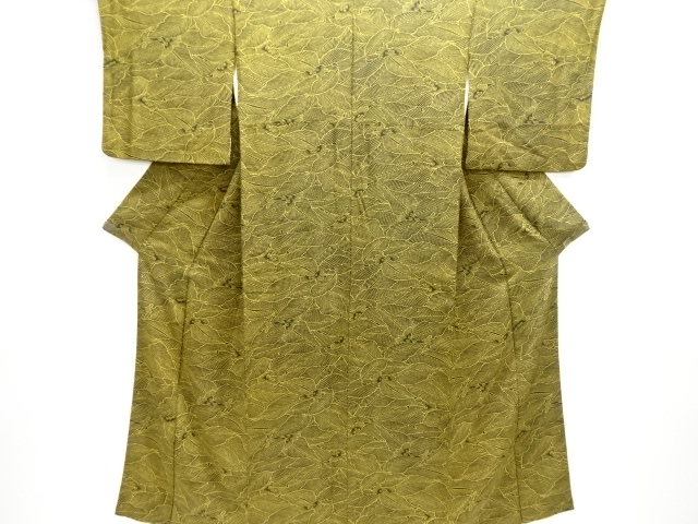 JAPANESE KIMONO / SILK / TAISHO ROMAN STYLE / LEAVES